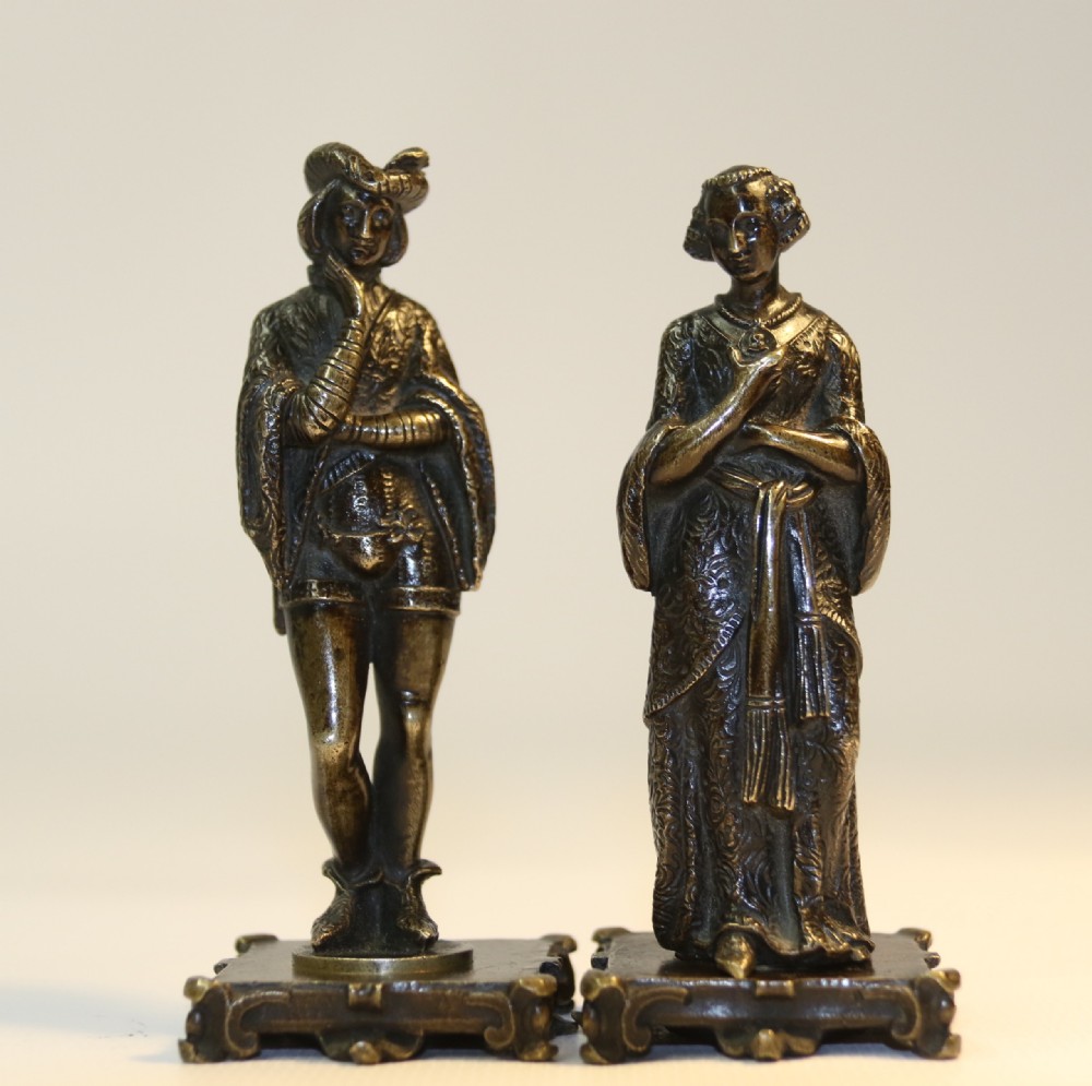 A pair of French bronze Wax Seals, C 1850