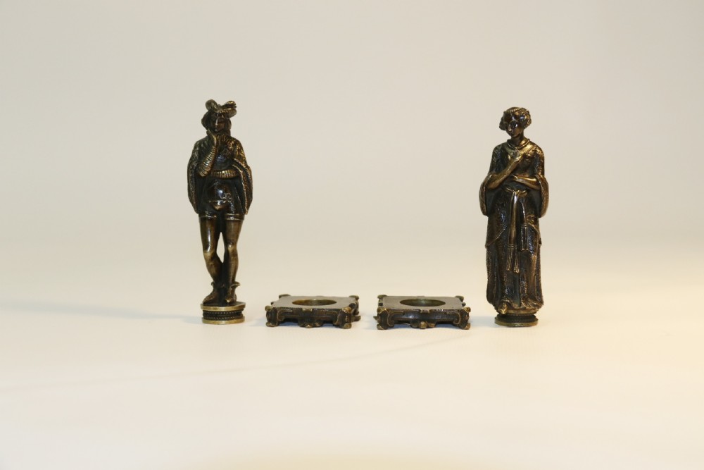 A pair of French bronze Wax Seals, C 1850 View VI