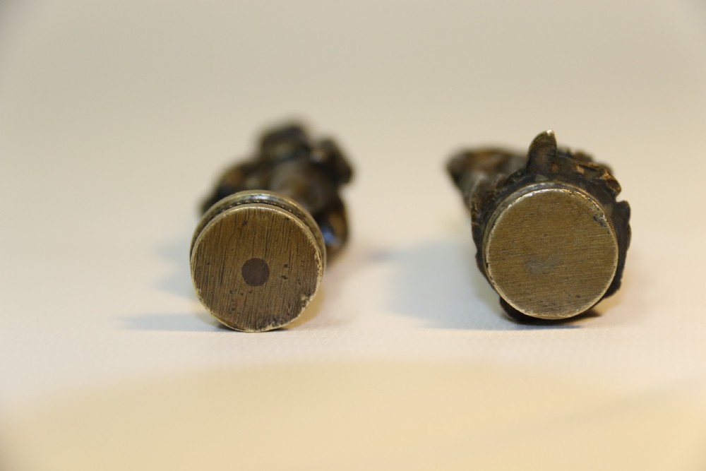 A pair of French bronze Wax Seals, C 1850 View VII