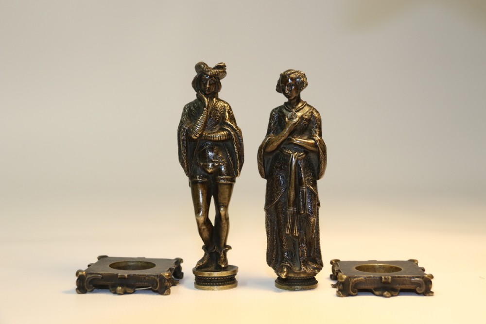 A pair of French bronze Wax Seals, C 1850 View XI