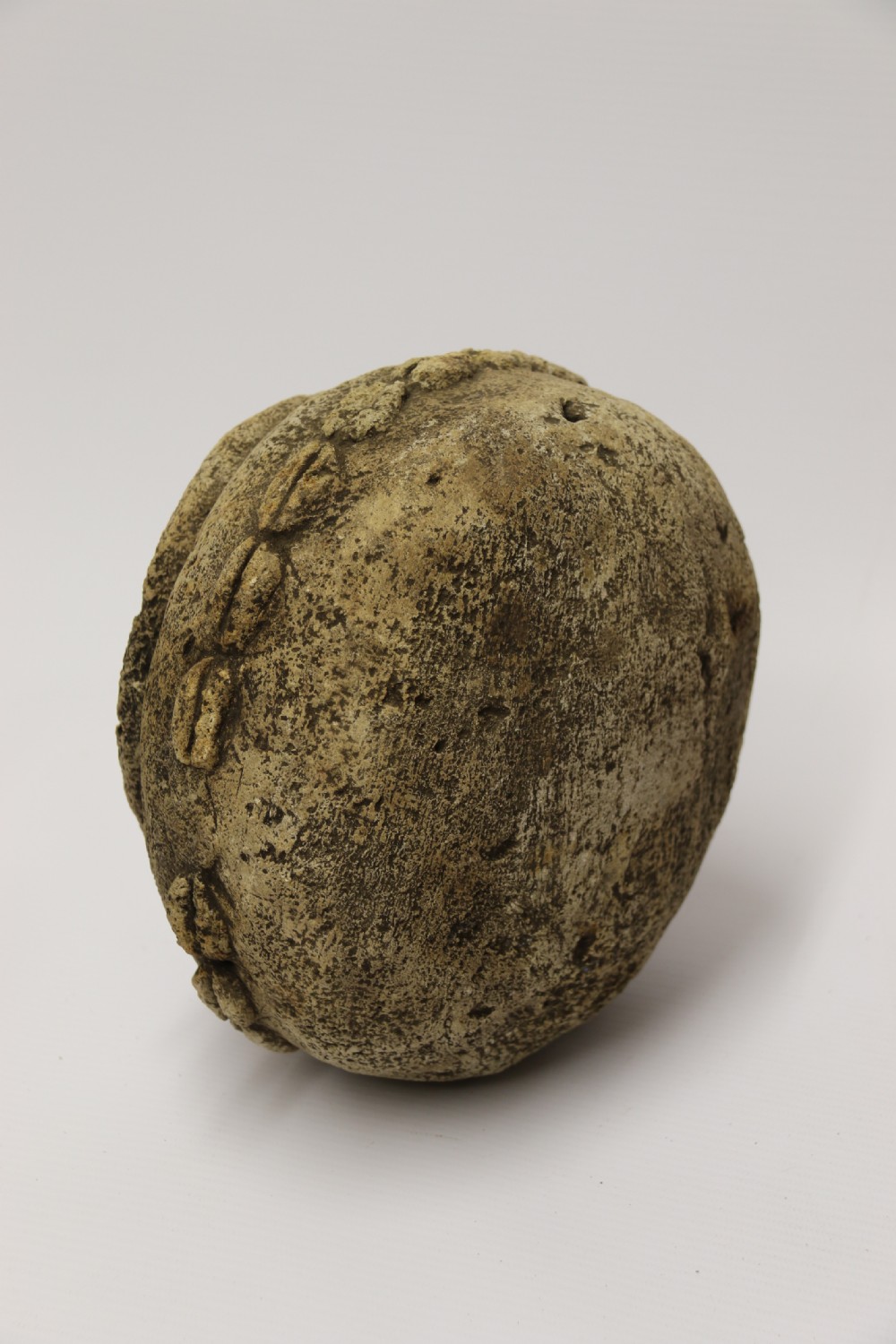 An ancient carved limestone Nomoli figurative pot from the Mende people of Sierra Leone View XIII
