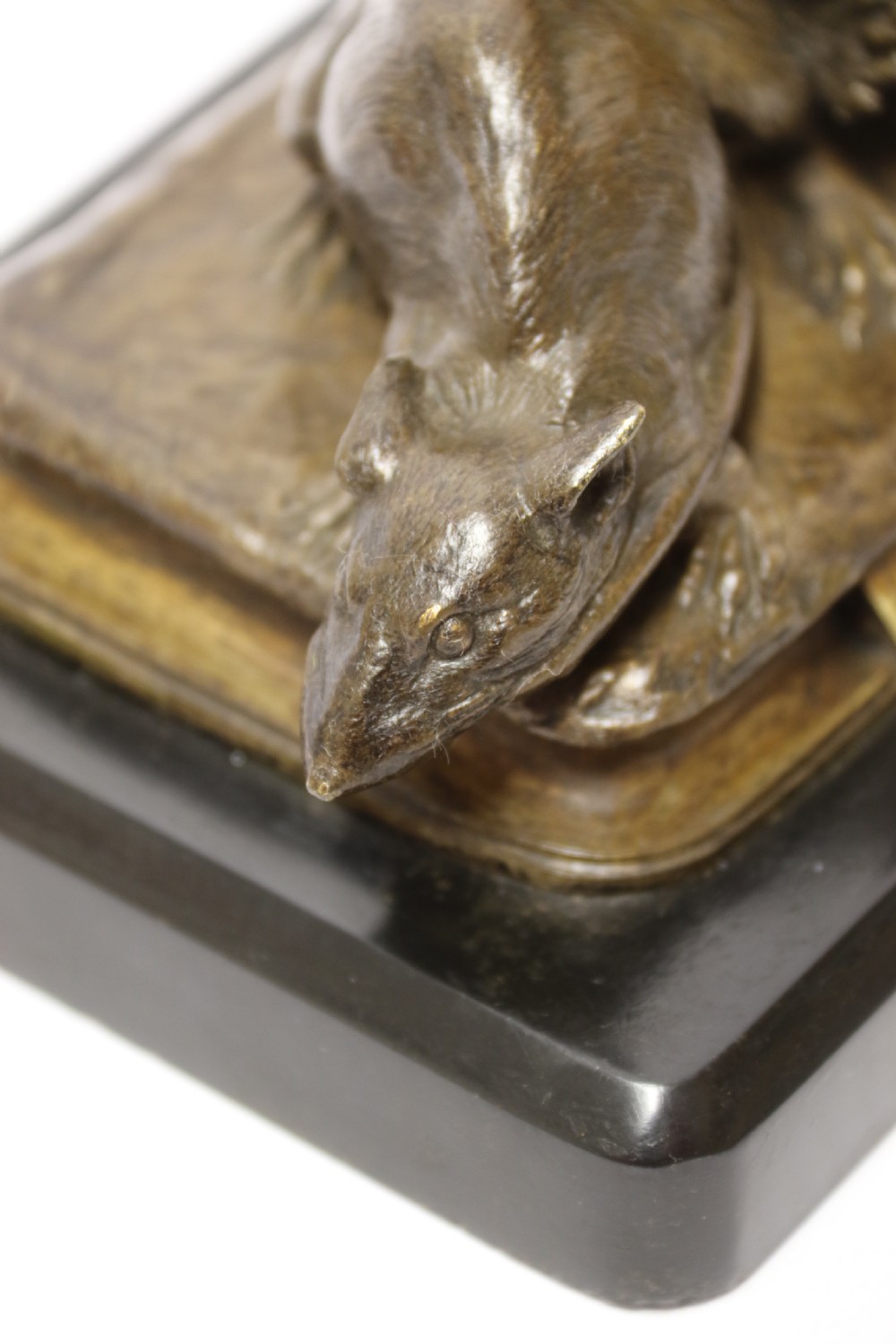 A fine 19th century French bronze Ink stand of two rats and an egg View VII