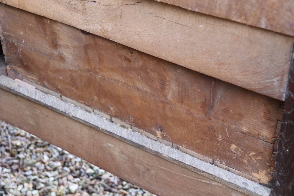 A good late 18th century three drawer oak dresser base   View IV