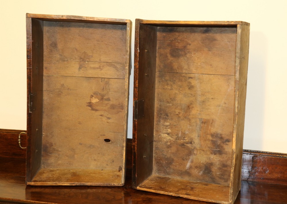 A good late 18th century three drawer oak dresser base   View XII