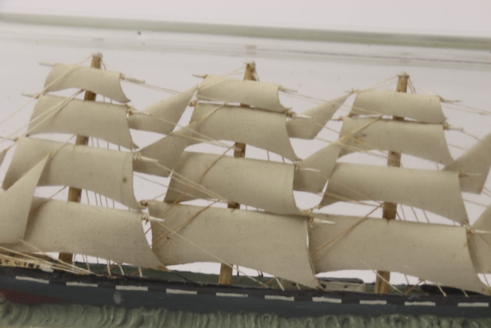 Amazing quality model ship in a bottle, Circa 1920 View VIII