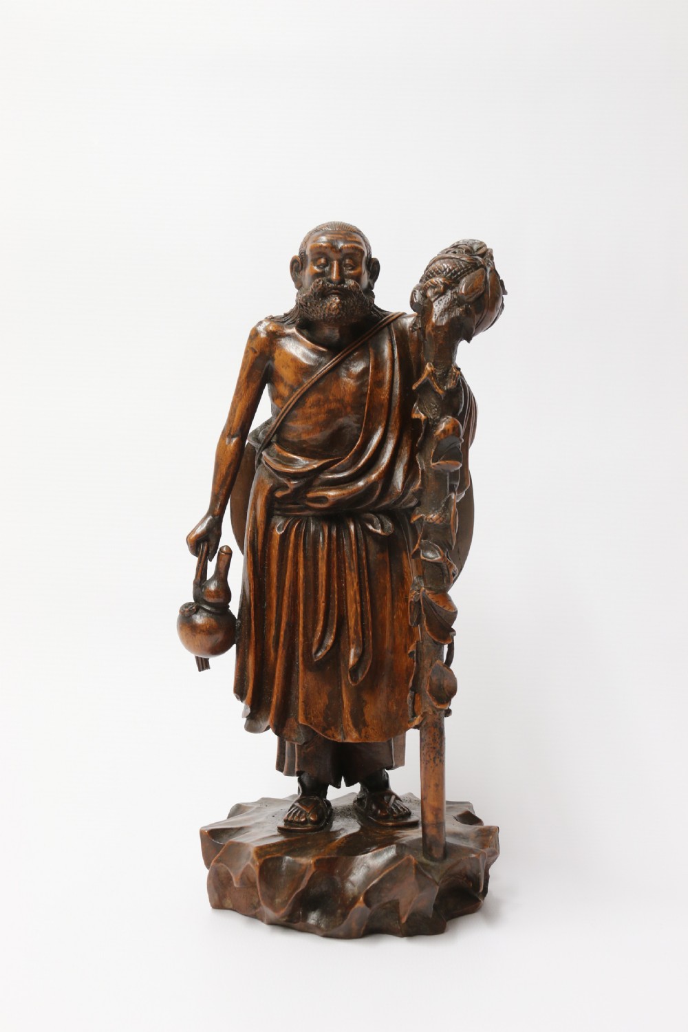 A fine Japanese Meiji period carved hardwood Okimono   View II
