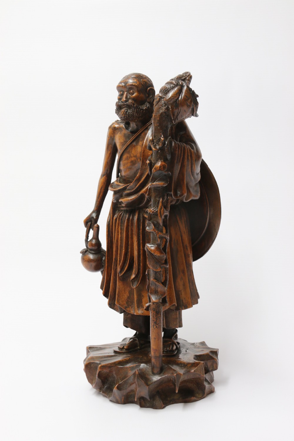 A fine Japanese Meiji period carved hardwood Okimono   View III