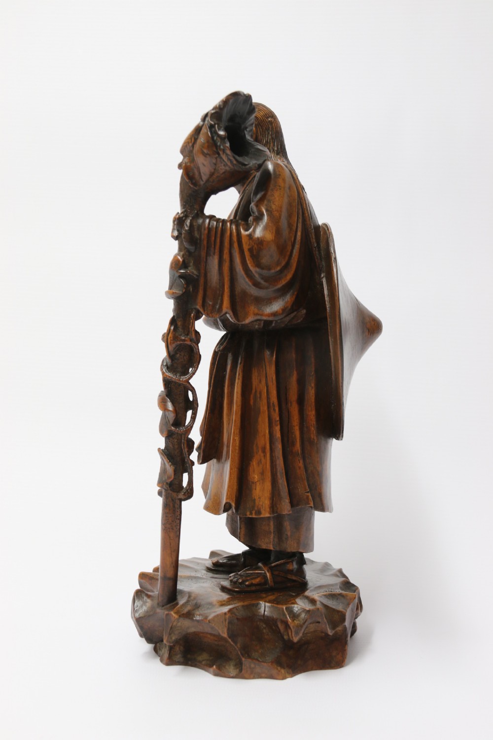 A fine Japanese Meiji period carved hardwood Okimono   View IV