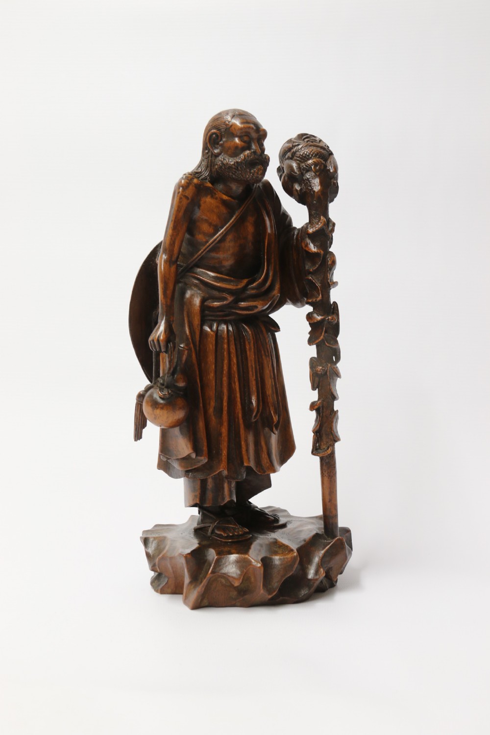 A fine Japanese Meiji period carved hardwood Okimono   View IX