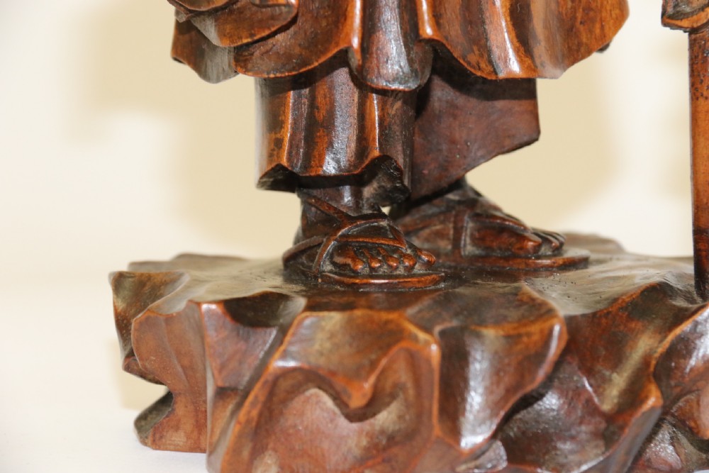 A fine Japanese Meiji period carved hardwood Okimono   View XII