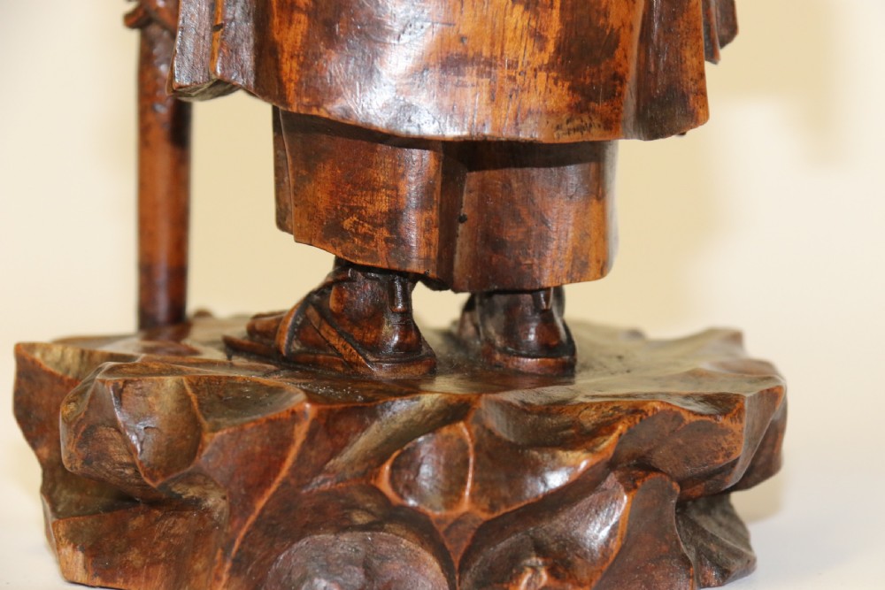 A fine Japanese Meiji period carved hardwood Okimono   View XV