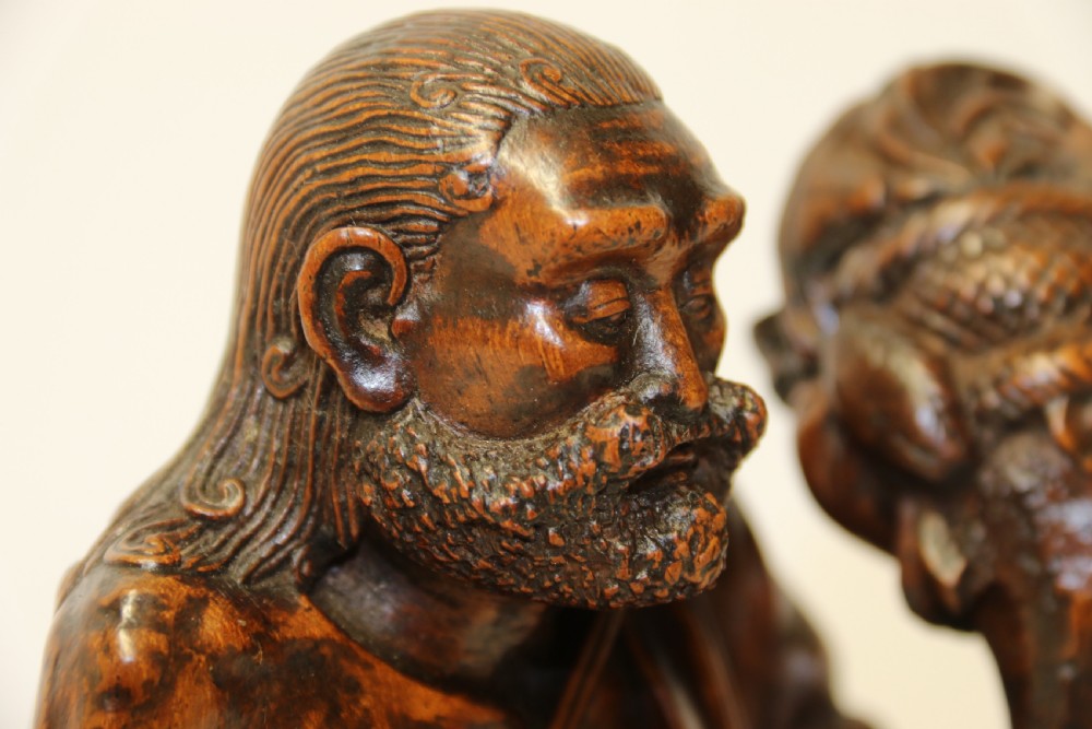 A fine Japanese Meiji period carved hardwood Okimono   View XX