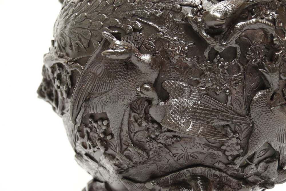 A large and impressive Japanese Meiji period bronze censer View XVII