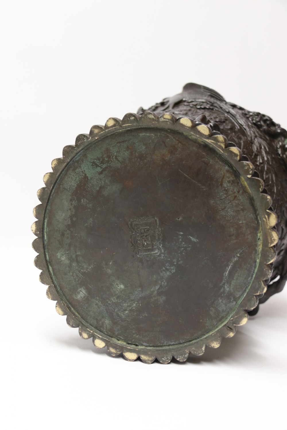 A large and impressive Japanese Meiji period bronze censer View XXVIII