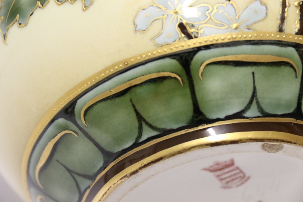 A superb large early 20th century porcelain vase by Alexandra Porcelain works of Austria. View X