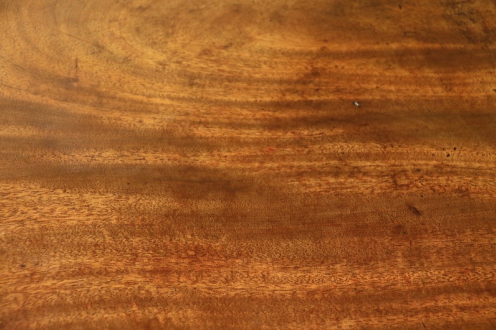 A Georgian serpentine fronted side table with writing and dressing fitment View IX