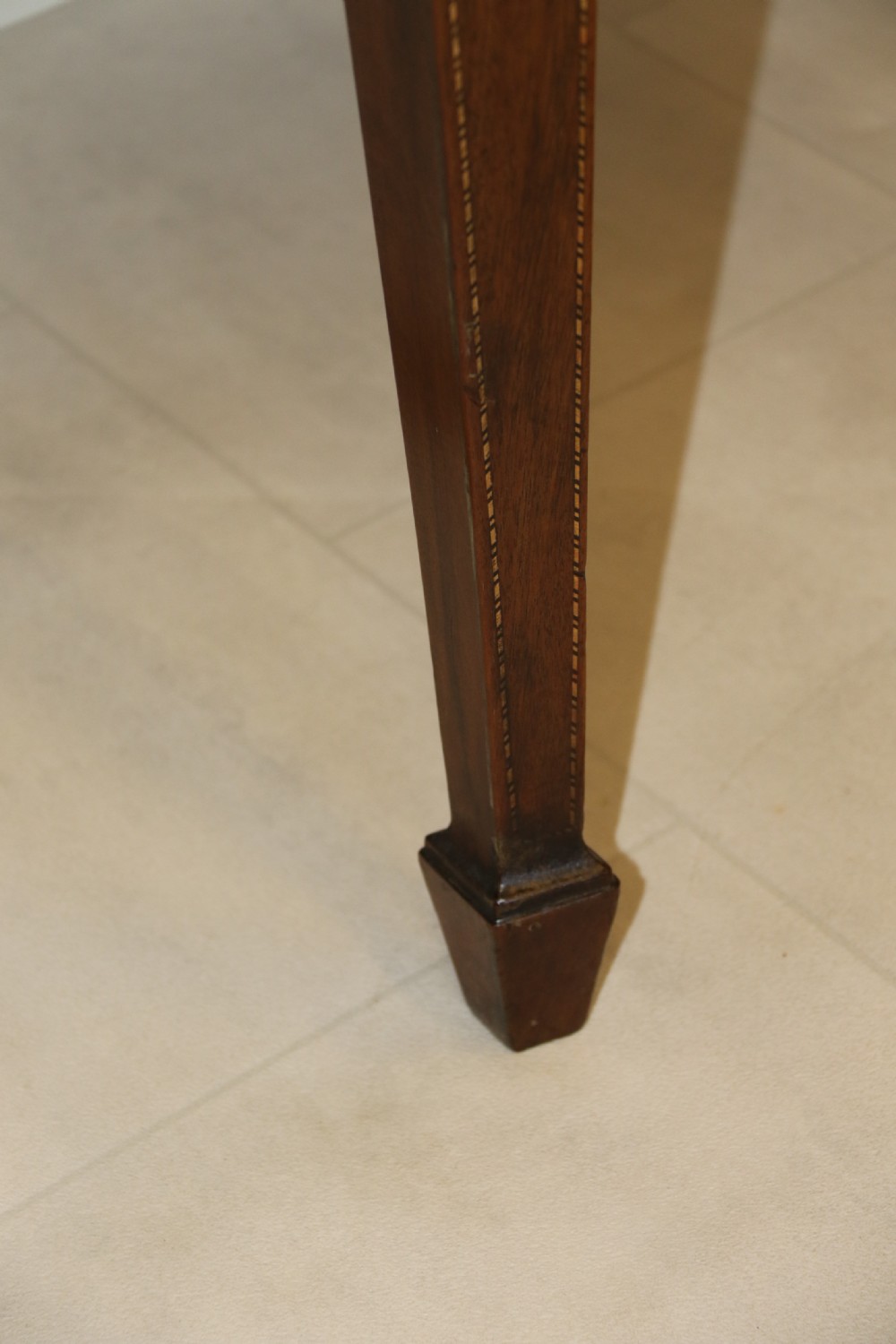 A Georgian serpentine fronted side table with writing and dressing fitment View XVI