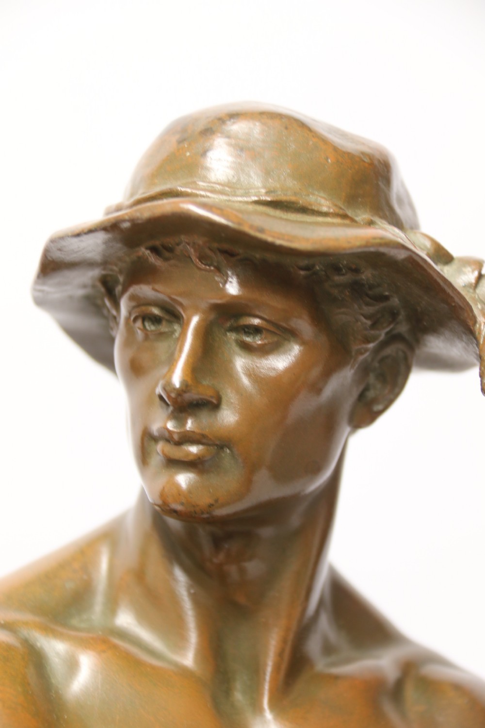 A beautiful pair of large bronze figures depicting farm workers View X