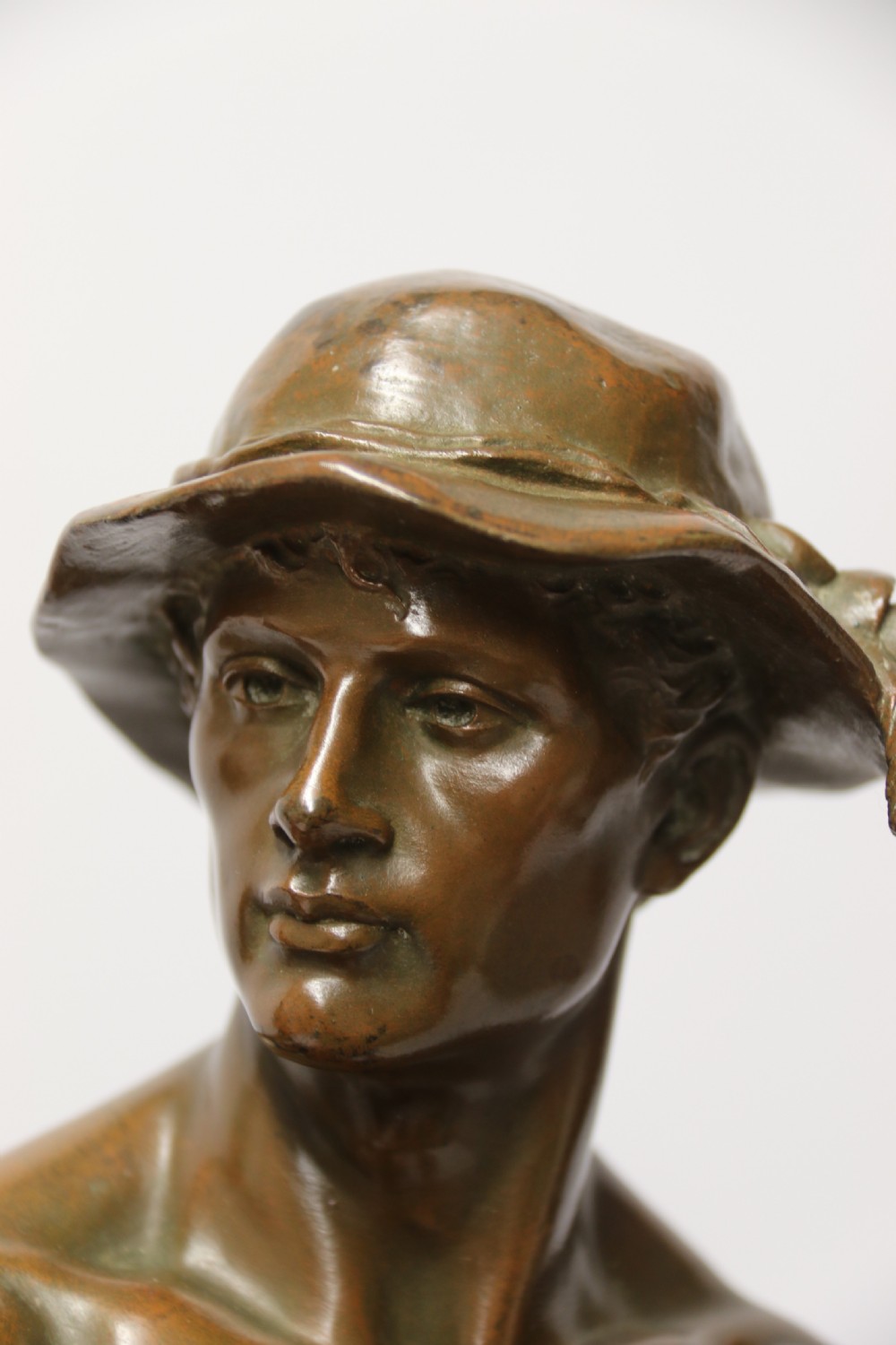 A beautiful pair of large bronze figures depicting farm workers View XI