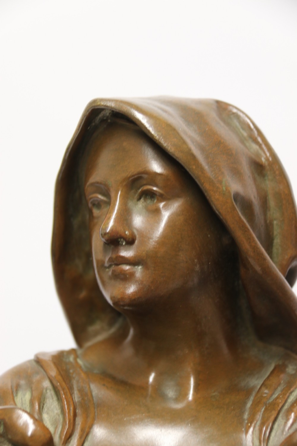 A beautiful pair of large bronze figures depicting farm workers View XII