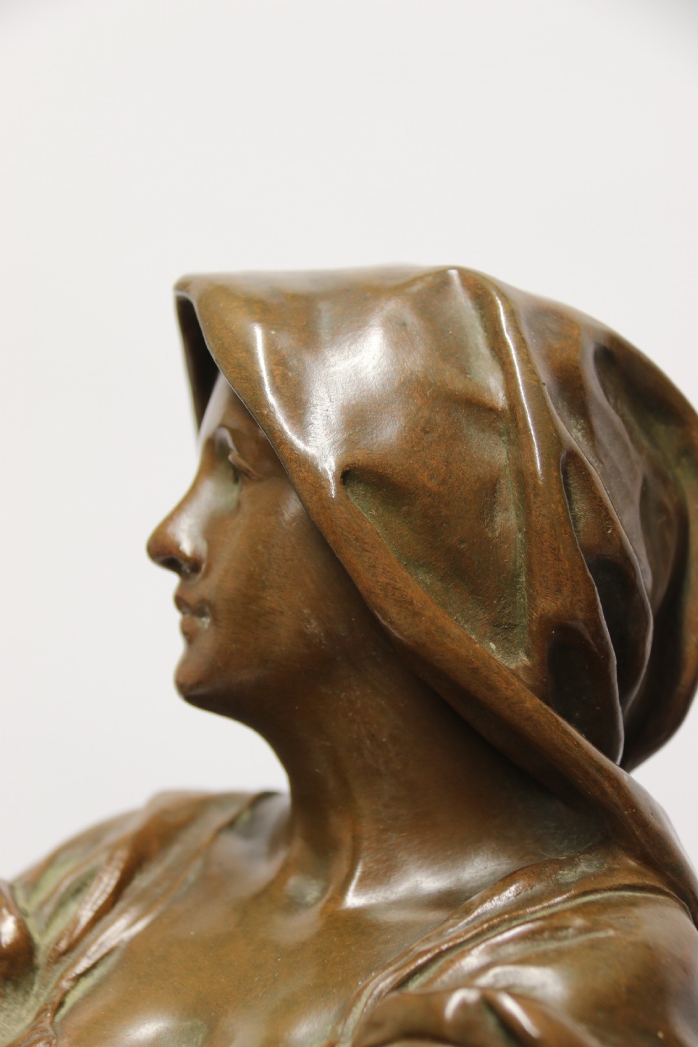 A beautiful pair of large bronze figures depicting farm workers View XVIII