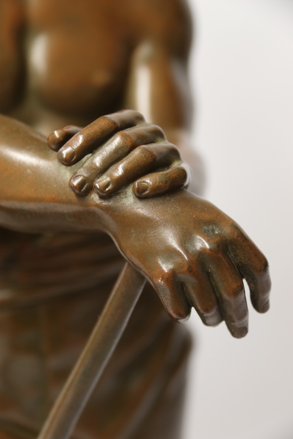 A beautiful pair of large bronze figures depicting farm workers View XXI