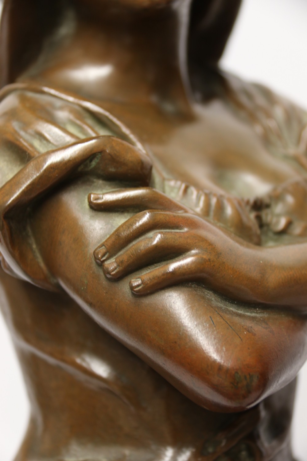A beautiful pair of large bronze figures depicting farm workers View XXII