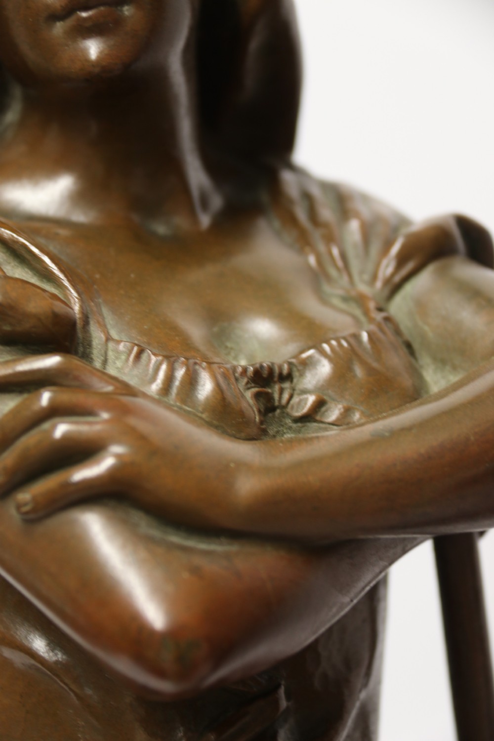 A beautiful pair of large bronze figures depicting farm workers View XXV