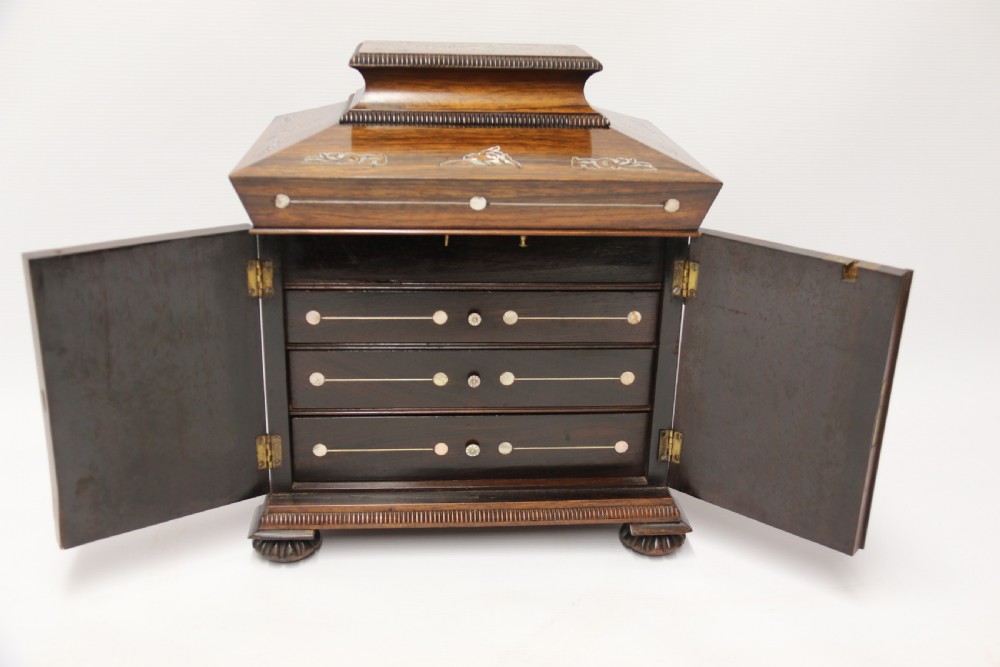 A fine late Regency Ladies fitted cabinet View X