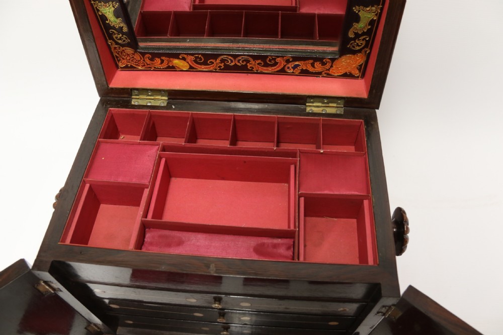 A fine late Regency Ladies fitted cabinet View XVII
