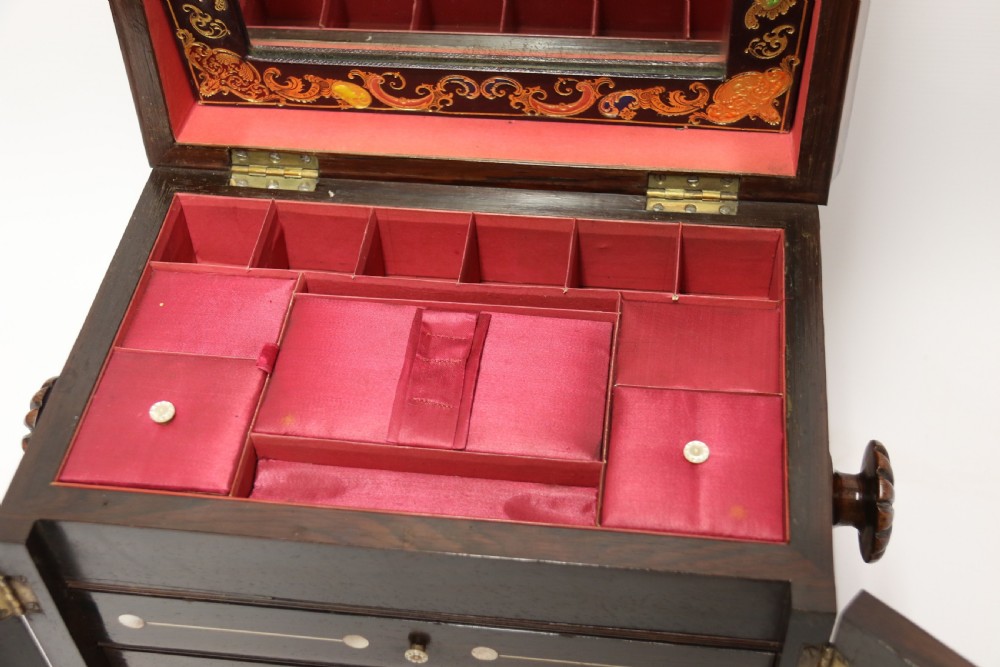 A fine late Regency Ladies fitted cabinet View XVIII