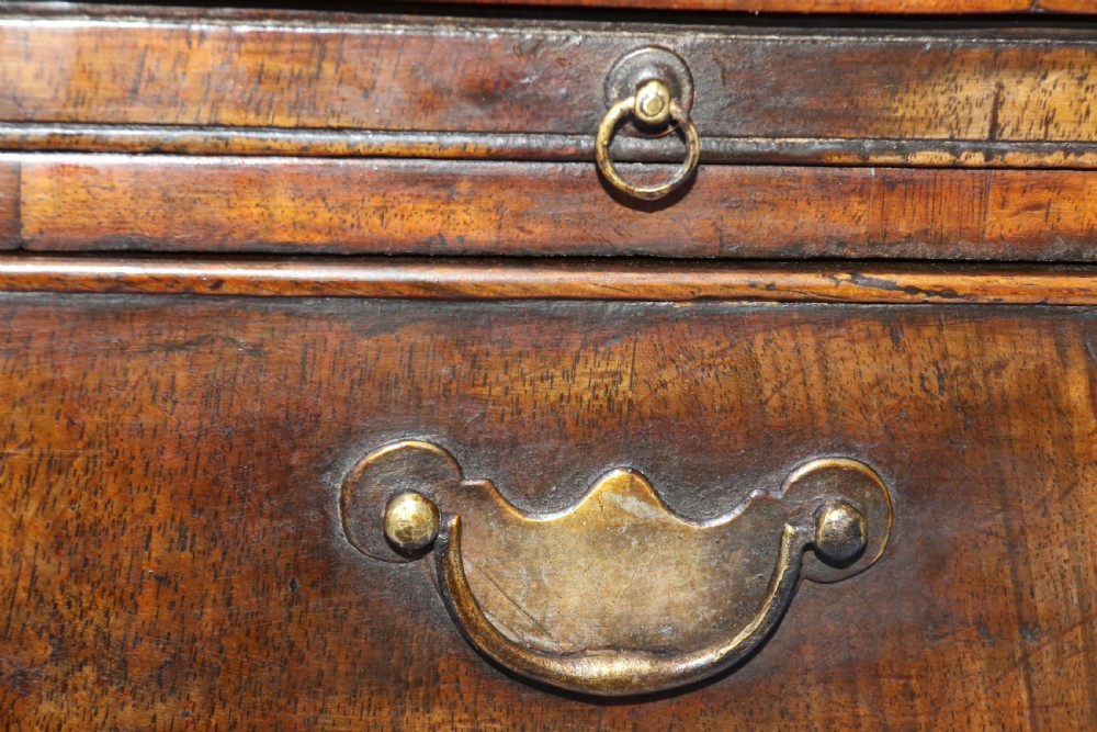 A Rare Early Georgian Figured  Walnut Writing Table C 1750 View X