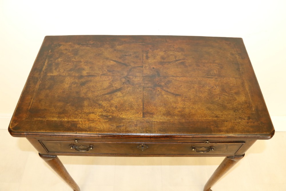 A Rare Early Georgian Figured  Walnut Writing Table C 1750 View XIV