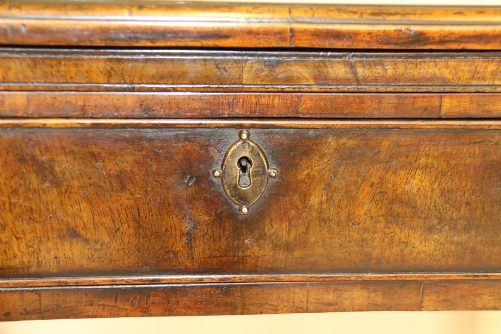 A Rare Early Georgian Figured  Walnut Writing Table C 1750 View XV
