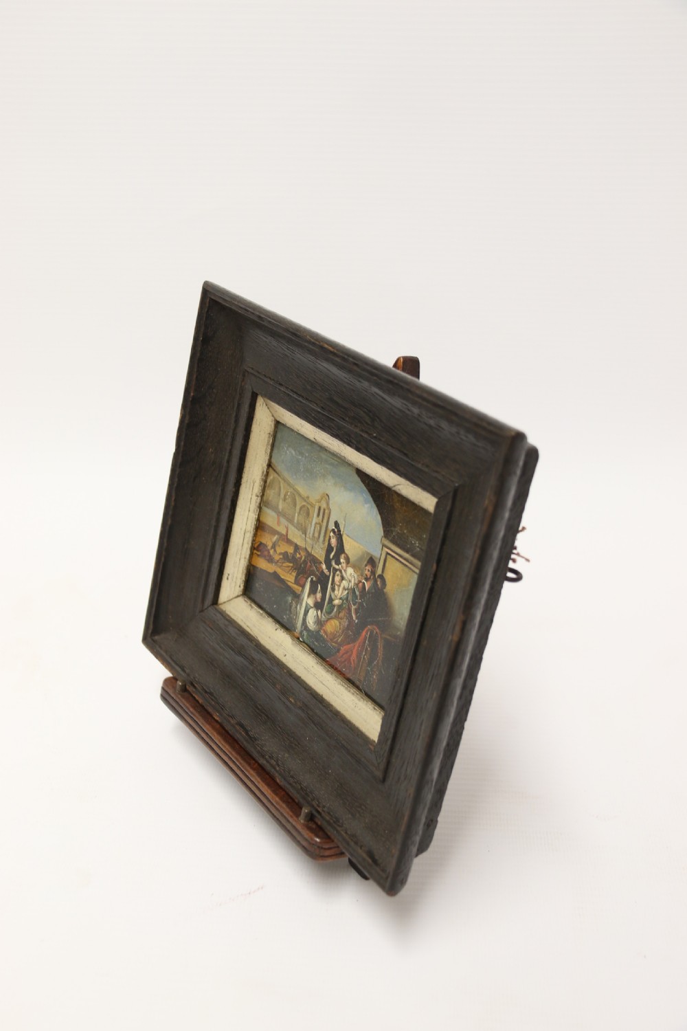 An interesting 19th C miniature hand painted classical picture View II