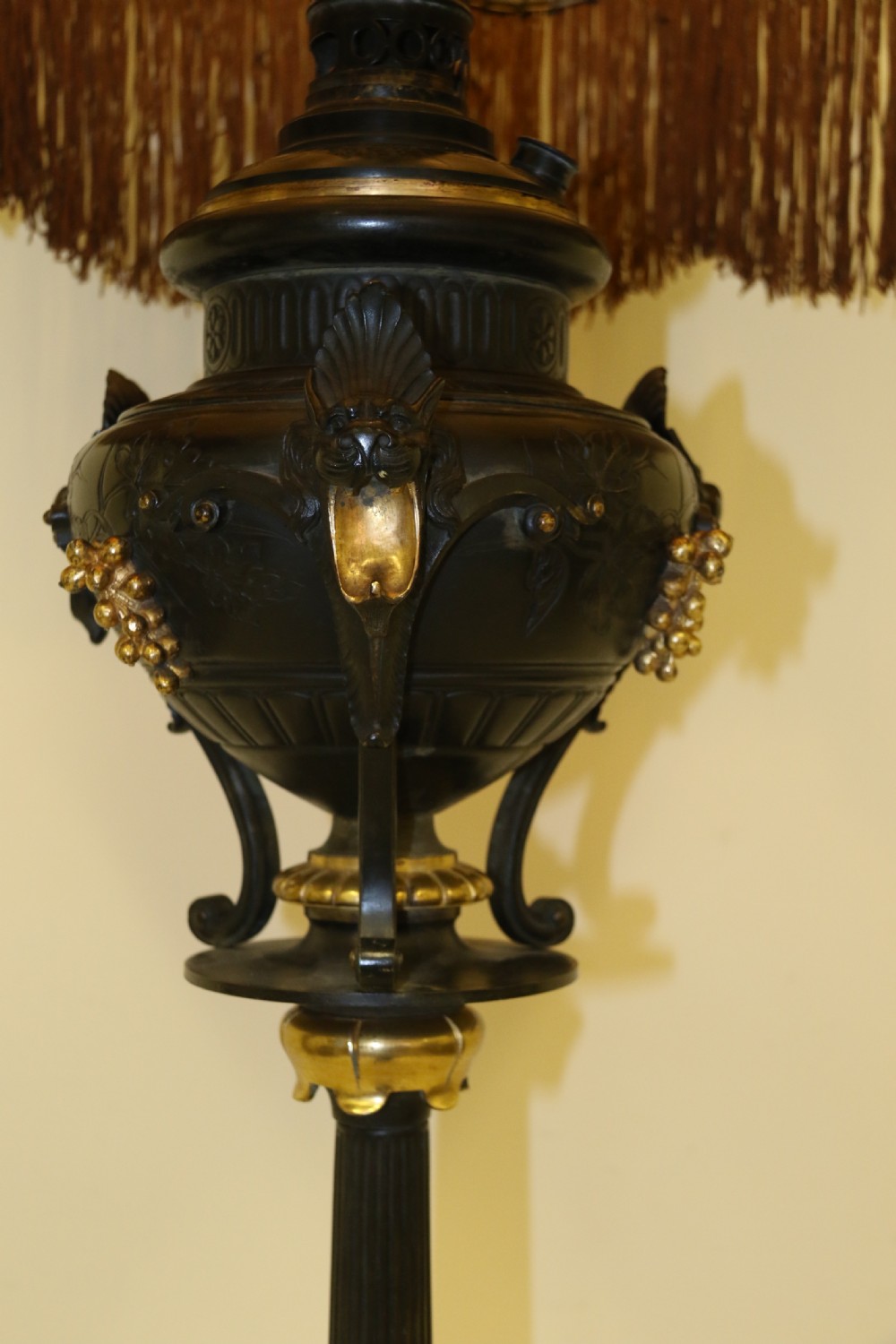 An exceptional late 19th century bronze standard lamp. View XI