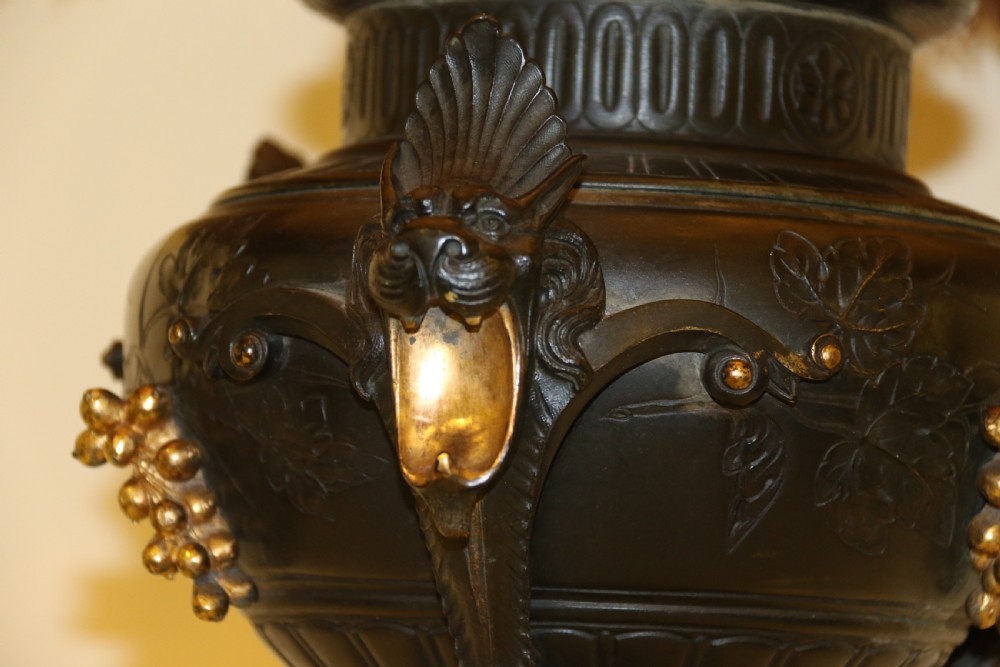 An exceptional late 19th century bronze standard lamp. View XII