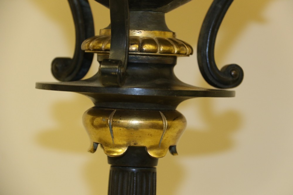 An exceptional late 19th century bronze standard lamp. View XIII