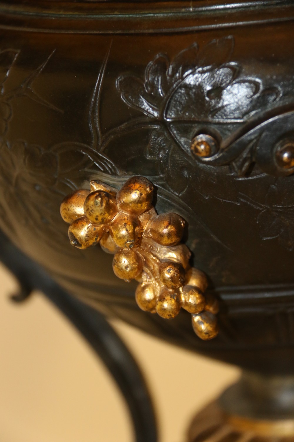 An exceptional late 19th century bronze standard lamp. View XVII