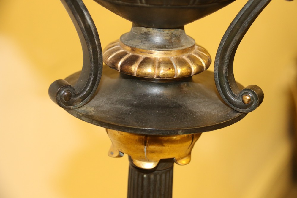 An exceptional late 19th century bronze standard lamp. View XIX