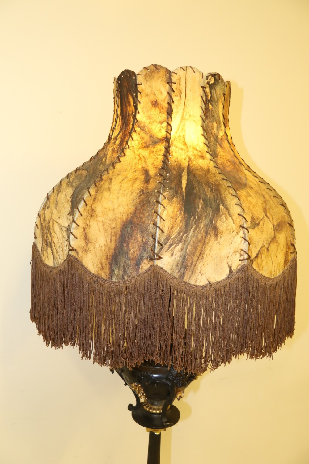 An exceptional late 19th century bronze standard lamp. View XX
