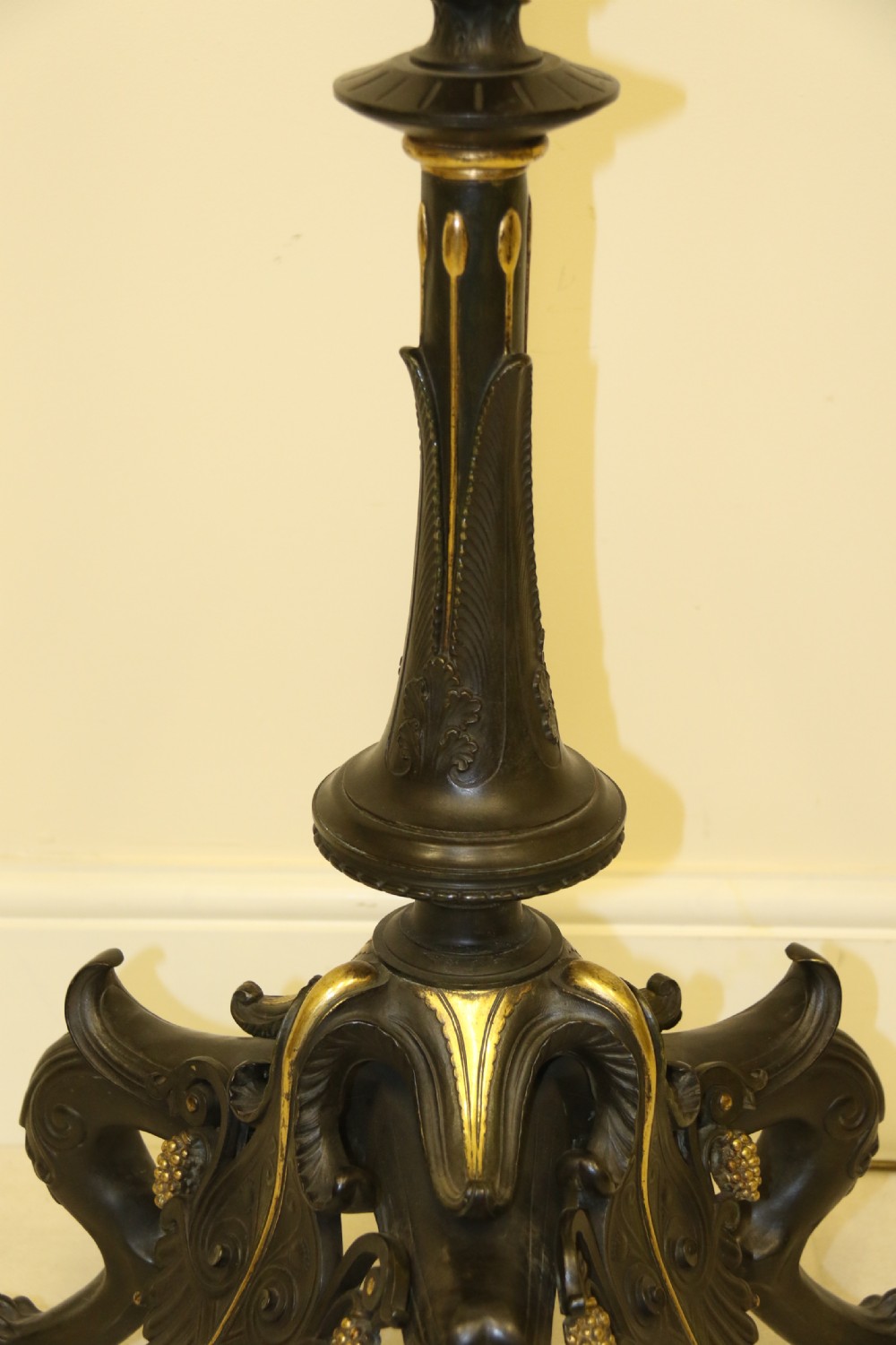 An exceptional late 19th century bronze standard lamp. View XXI