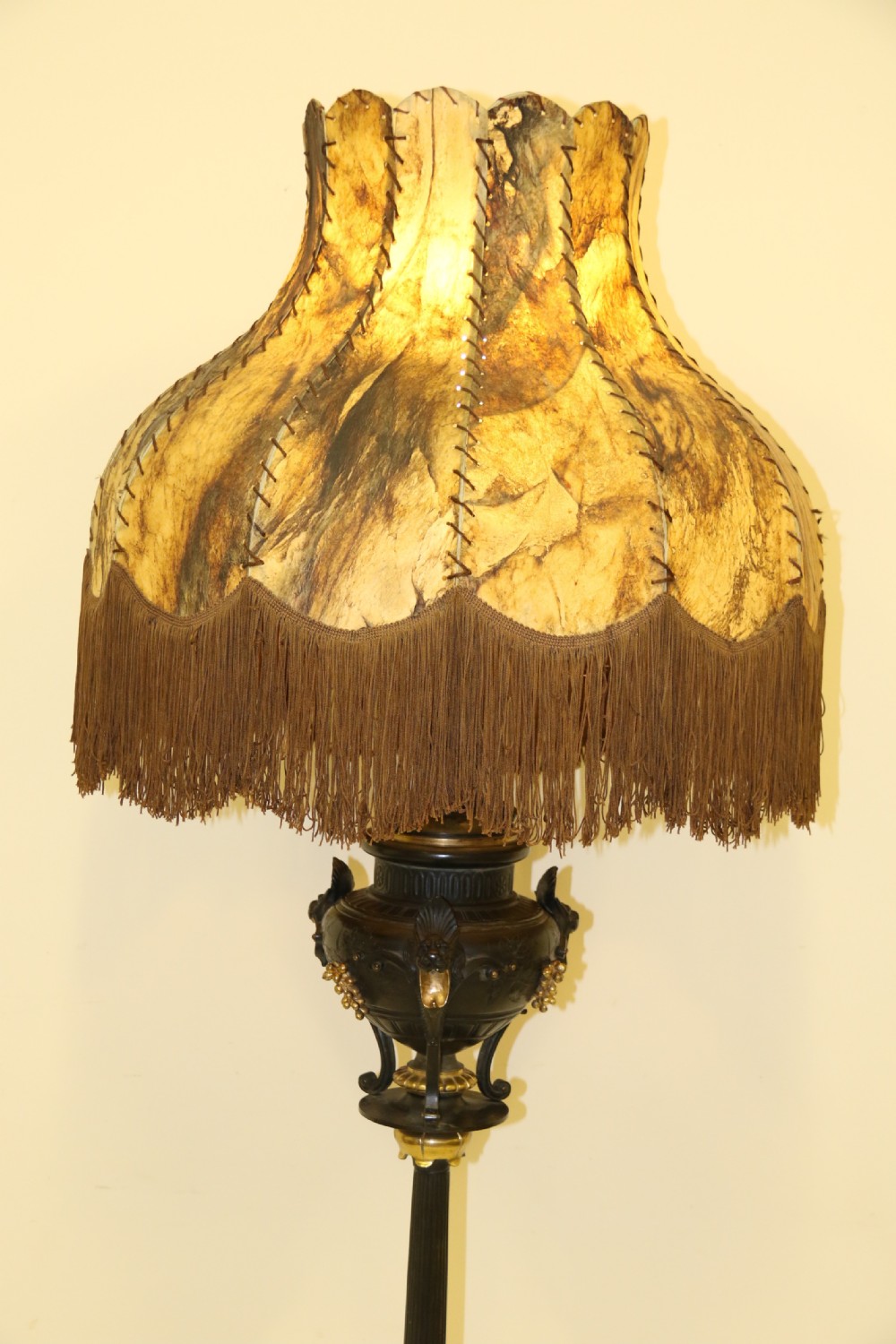 An exceptional late 19th century bronze standard lamp. View XXIV
