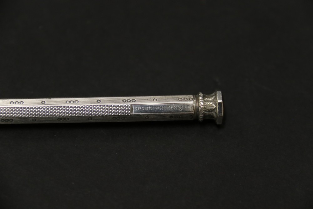 A Victorian silver pen/pencil by Cronin Wheeler & Co View IV