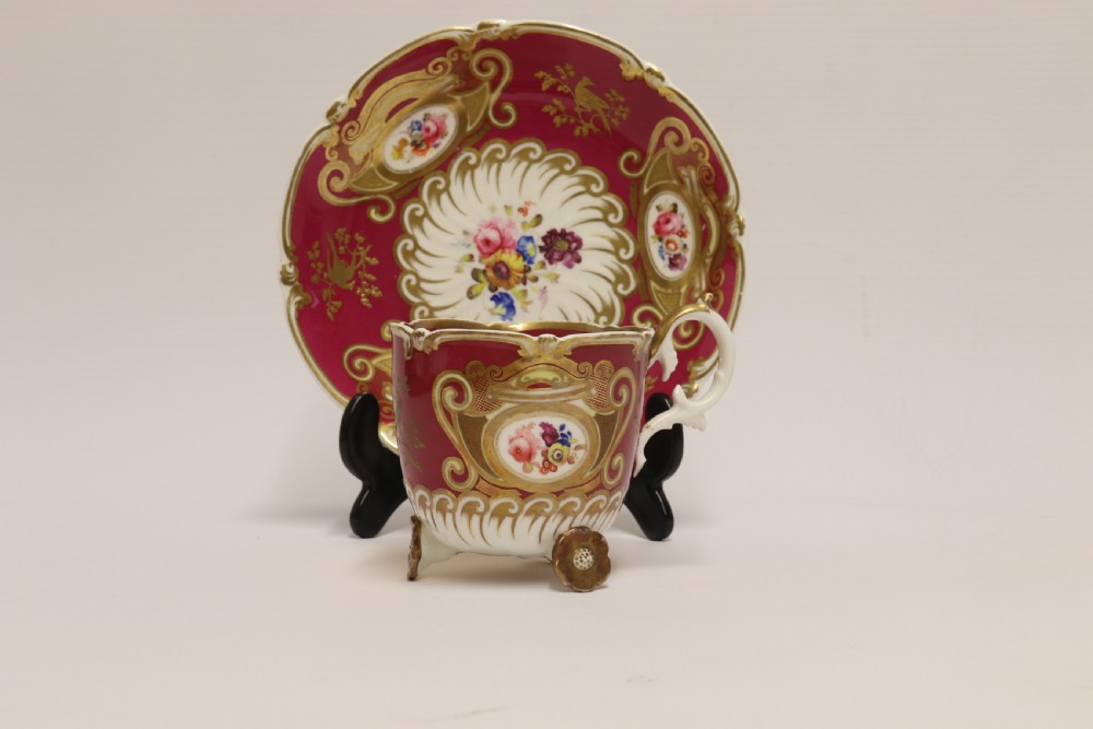 A very rare H And R Daniel porcelain cabinet cup and saucer. View V