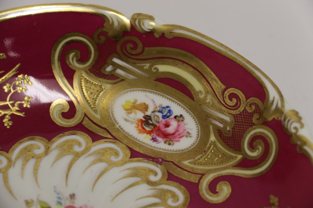 A very rare H And R Daniel porcelain cabinet cup and saucer. View VIII