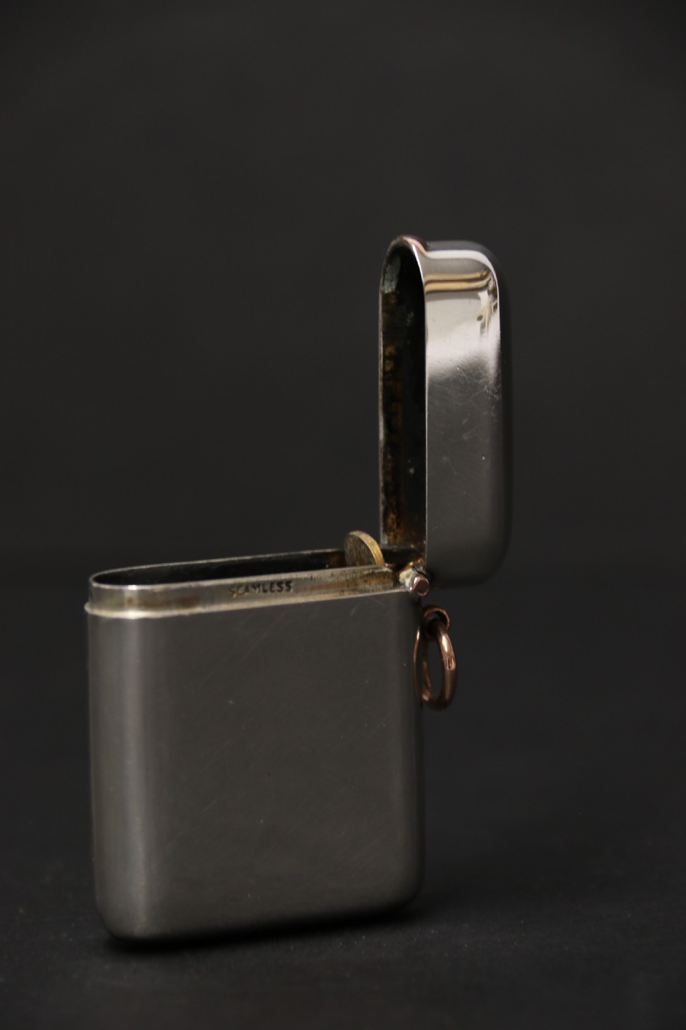 An Edwardian silver and gold seamless  vesta case by Sampson Mordan View IV