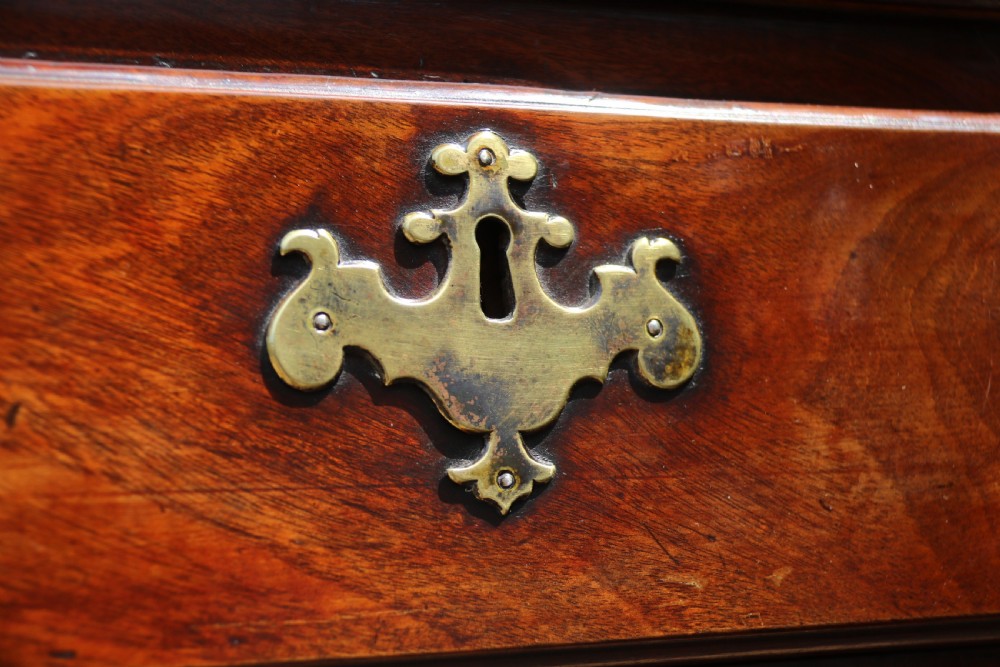 rare Irish early Georgian Mahogany Tallboy  Chest of Drawers, Circa 1750  View IV
