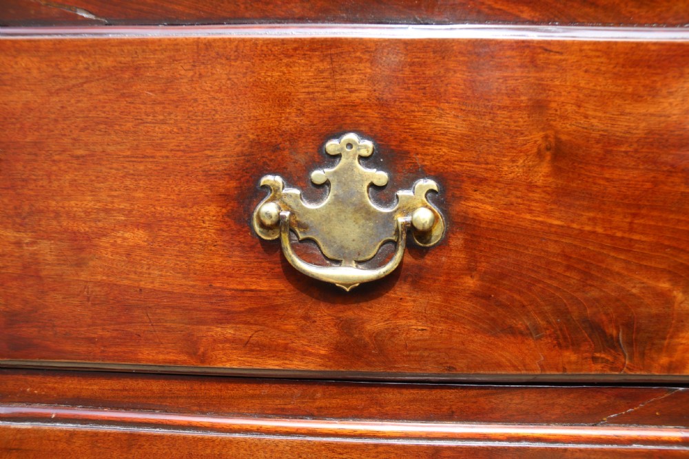 rare Irish early Georgian Mahogany Tallboy  Chest of Drawers, Circa 1750  View VI