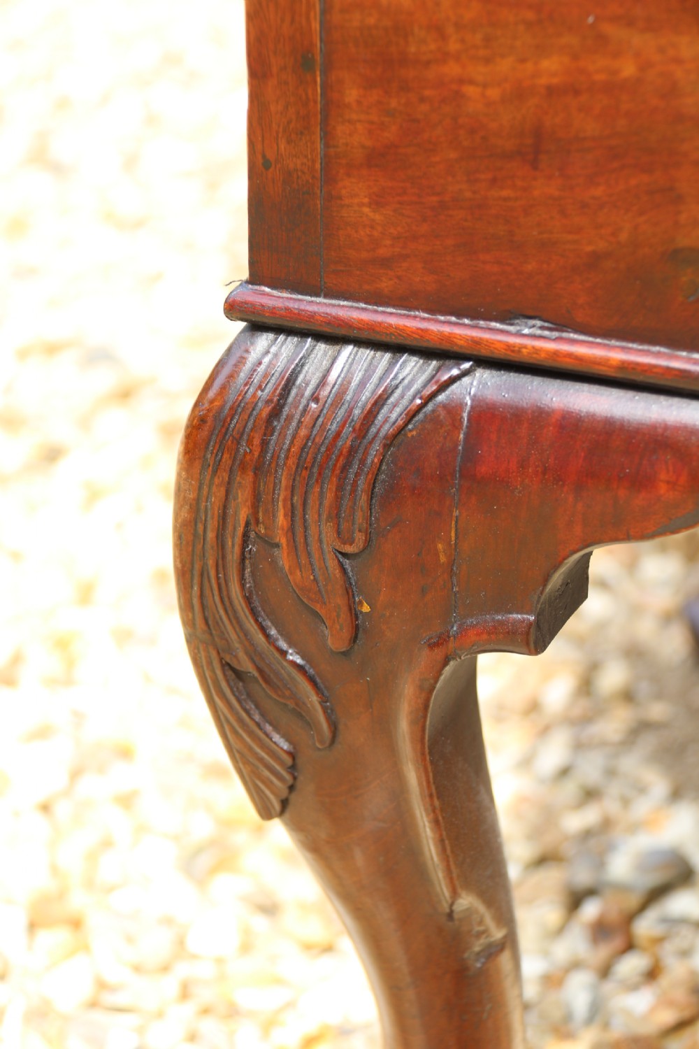 rare Irish early Georgian Mahogany Tallboy  Chest of Drawers, Circa 1750  View IX